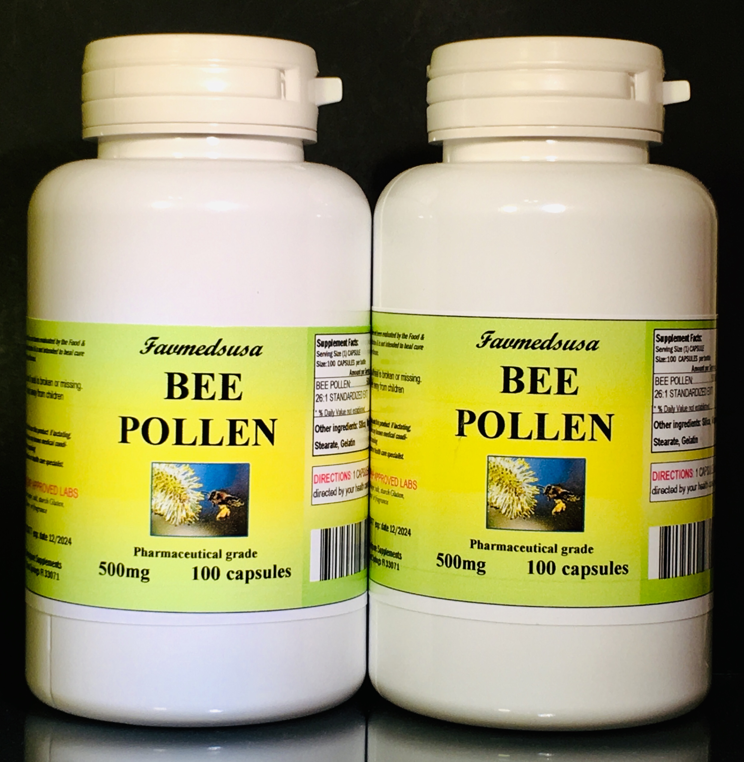 Bee Pollen 500mg antioxidant - 200 (2x100) capsules